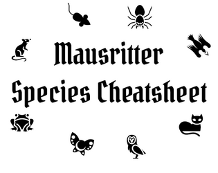 Mausritter Species Cheatsheet